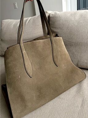Massimo Dutti Suede Maxi Tote Bag new with tags